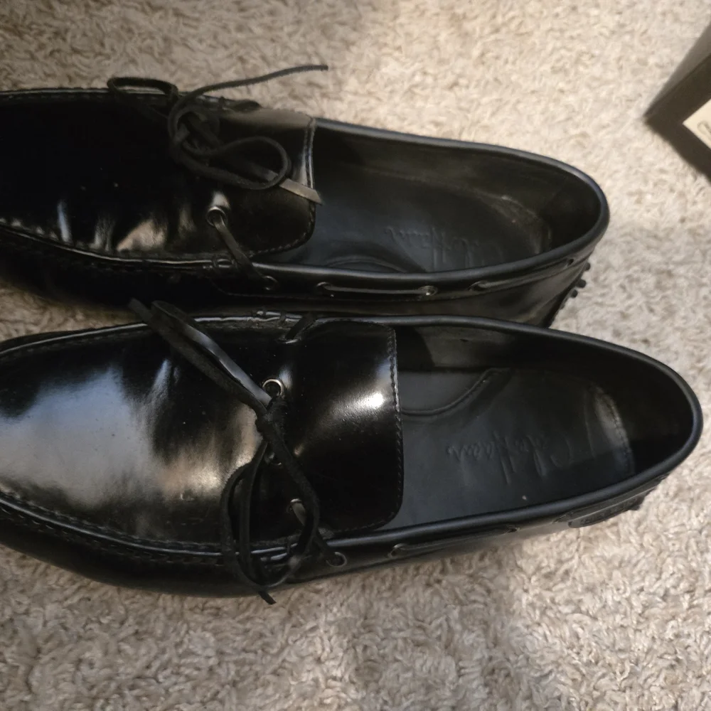 Cole Haan Black Leather Lace-Accent Men's Loafers